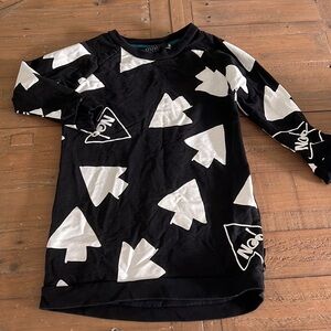 Loud apparel black and white arrow sweatshirt dress